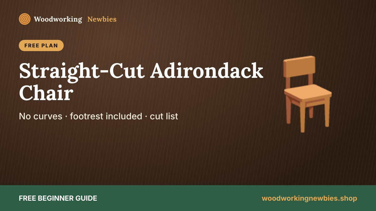 Straight-Cut Adirondack Chair: No curves · footrest included · cut list