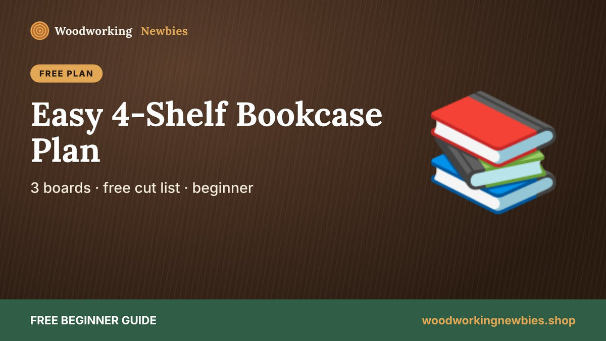 Easy Bookshelf Plans for Beginners: A Sturdy 4-Shelf Bookcase From 1x10 Boards