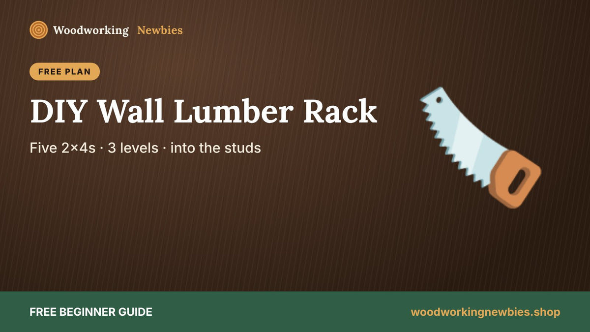 DIY Wall-Mounted Lumber Storage Rack for a Small Garage (Free 2x4 Plan)