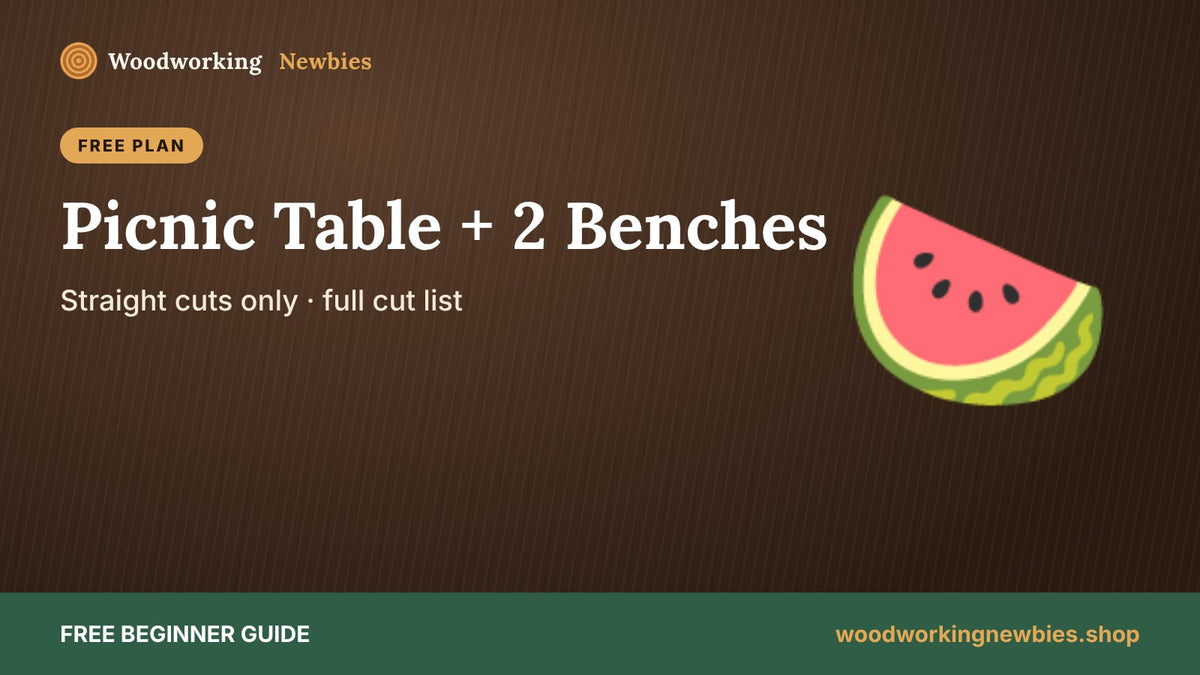 Picnic Table + 2 Benches: Straight cuts only · full cut list