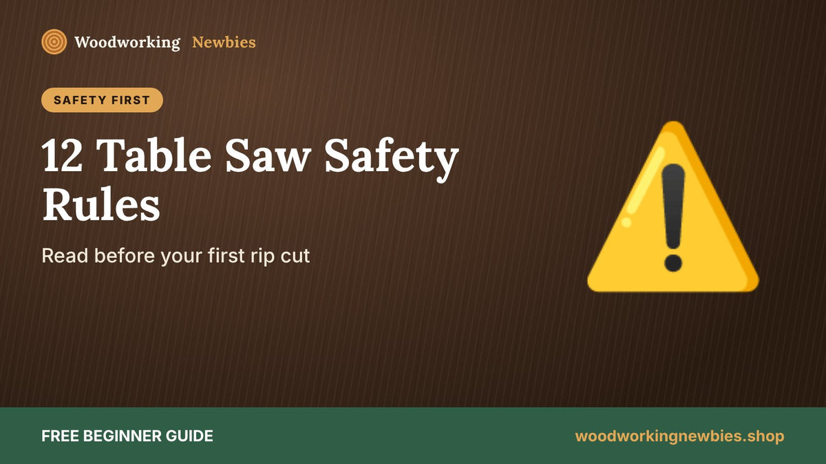 Table Saw Safety for Beginners: 12 Rules Before Your First Rip Cut