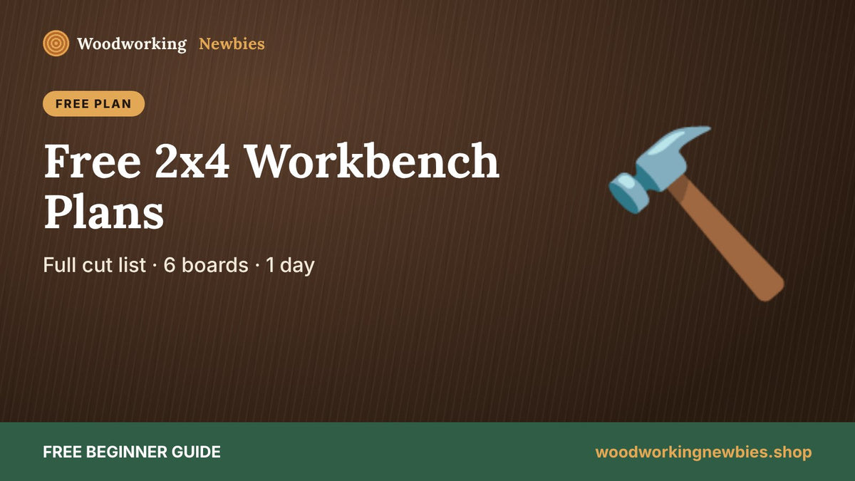 Free 2x4 Workbench Plans with Cut List (Beginner Friendly)