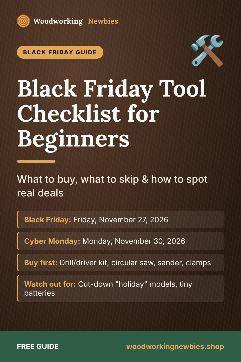 Black Friday Tool Checklist for Beginners: What to buy, what to skip & how to spot real deals