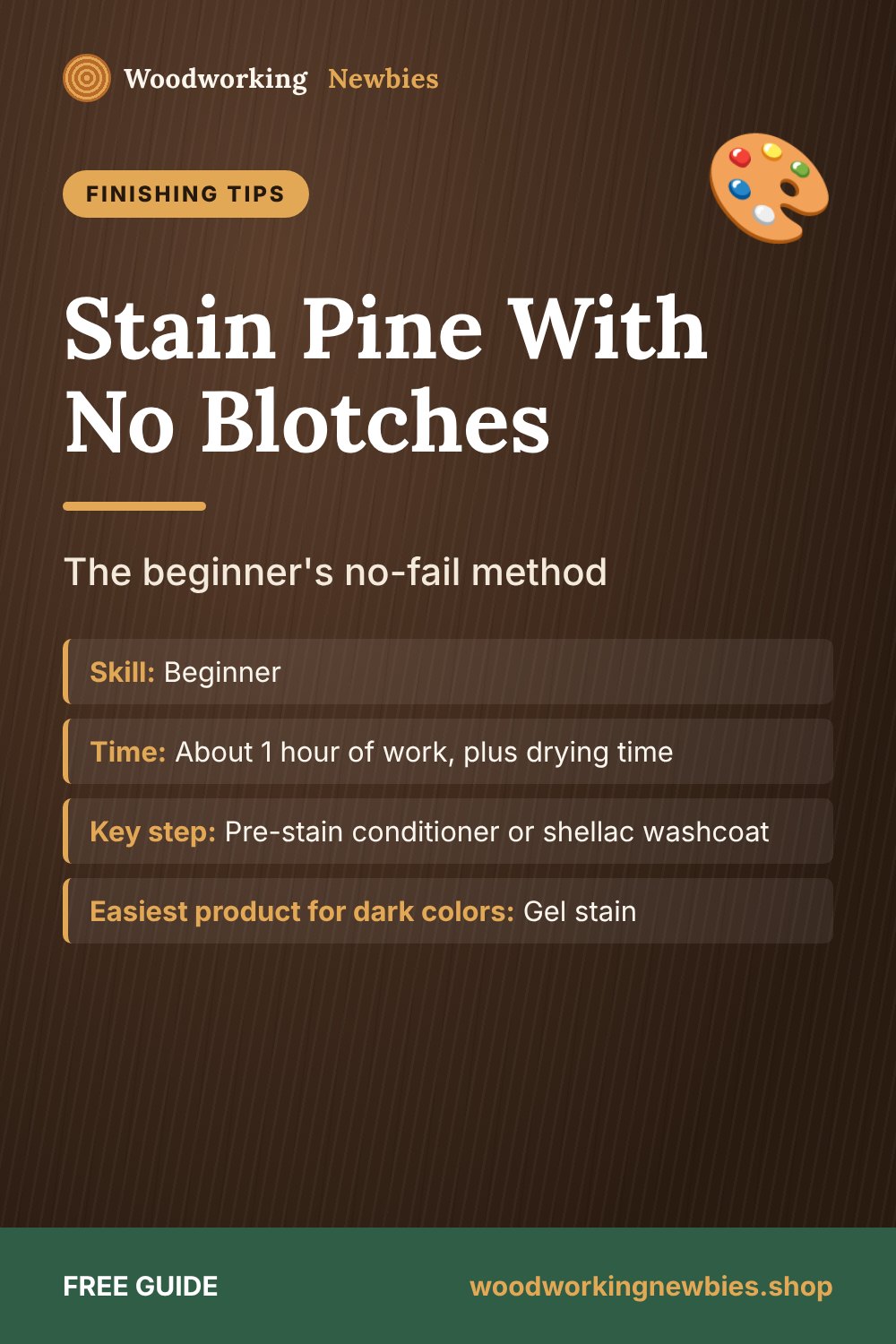 Stain Pine With No Blotches: The beginner's no-fail method