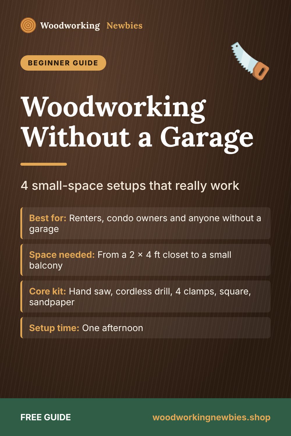 Woodworking Without a Garage: 4 small-space setups that really work