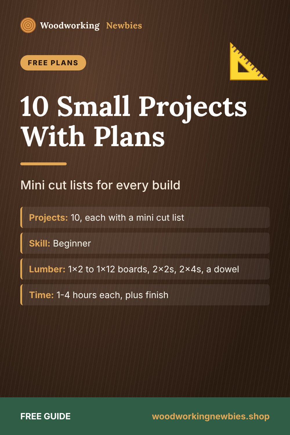 10 Small Projects With Plans: Mini cut lists for every build