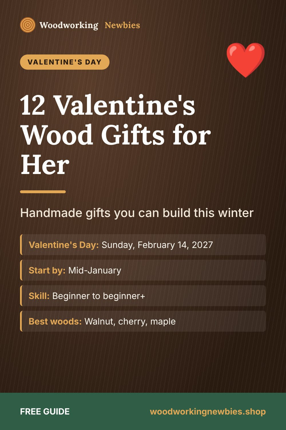 12 Valentine's Wood Gifts for Her: Handmade gifts you can build this winter