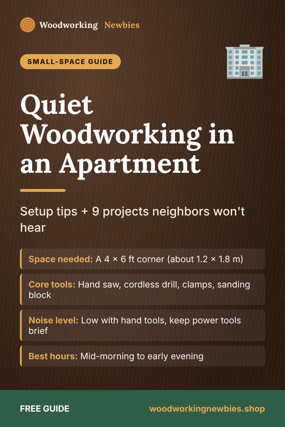 Quiet Woodworking in an Apartment: Setup tips + 9 projects neighbors won't hear